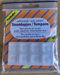 Self-adhesive bumper pads 18x18mm square, natural/transparent (8 pieces)