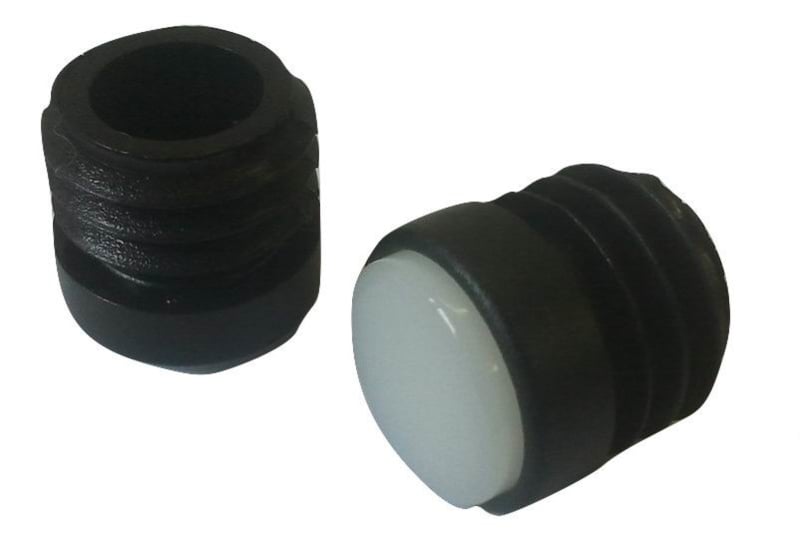 Inslagdop rond met polyamide glijlaag 22mm