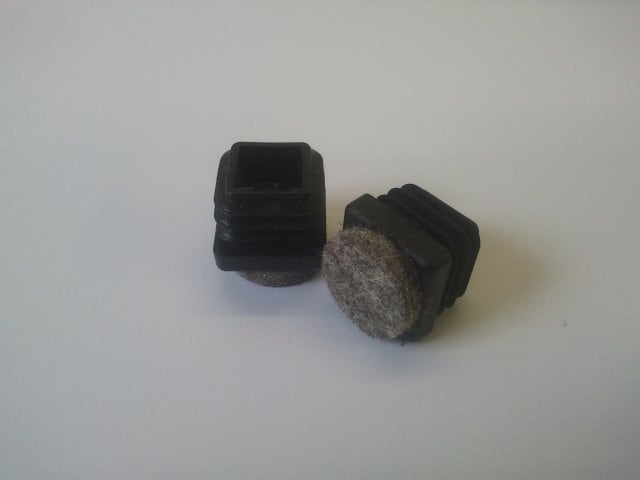 Insteekdop met vilt, vierkant, 25x25mm