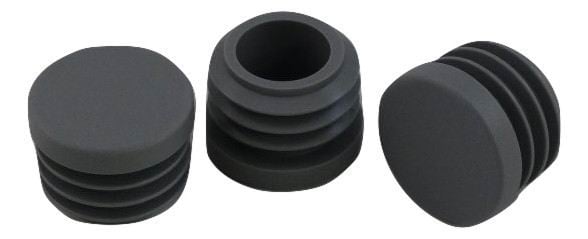 Insert cap, flat head, round, 22mm, grey (RAL 7040)