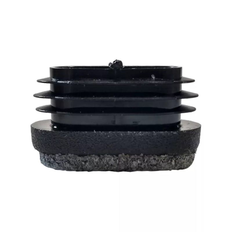 Oval glide cap with felt 30x15 black