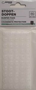 Self-adhesive bumper stops 8mm round, natural/transparent (50 pieces)