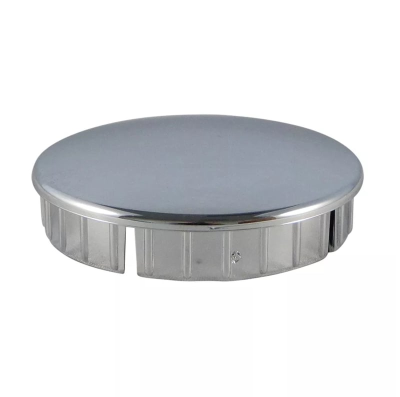 Insteeksierkap chroomkleurig 25mm voor 2,0mm wanddikte