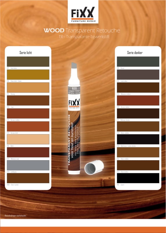 Retouching pen, Light wood colors series