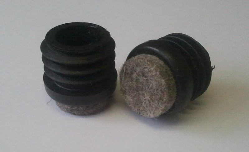 Inslagdop met vilt, rond, 20mm
