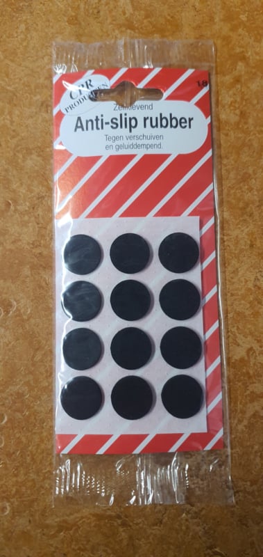 Anti-slip Rubber 18mm Zwart