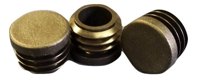 Dome cap, round, flat-head, 80mm, black