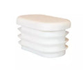 Oval insert cap, flat head, 40x20mm, white