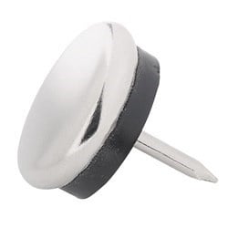 Glijnagel metaal, 20mm, met kunststof dempring