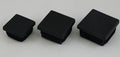 Square insert cap, flat head, 35x35mm, black