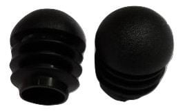 Bolkop inslagdop voor ronde buizen 42,4mm (1 1/4 inch), zwart
