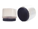 Omsteekdop PVC 18mm met vilt, naturel-transparant/donkerbruin