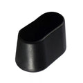 Omsteekdop voor Ovale buis 38x20mm zwart (PE)