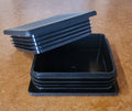 End cap, square, flat head, 110x110mm, black